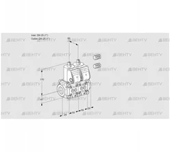 VCS2E25R/25R05NNWR3/PPPP/PPPP (88100220) Сдвоенный газовый клапан Kromschroder