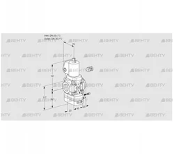 VAG125R/NQSLAE (88026856) Газовый клапан с регулятором соотношения Kromschroder