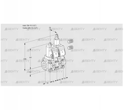 VCS1E15R/15R05NLQGR3/PPPP/PPPP (88100319) Сдвоенный газовый клапан Kromschroder