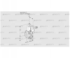 VAS225/-R/NP (88023975) Газовый клапан Kromschroder