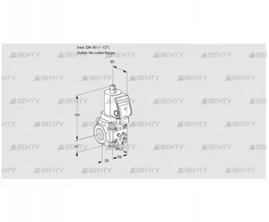 VAS2T40/-N/NQSR (88004099) Газовый клапан Kromschroder