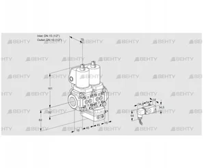 VCG1T15N/15N05NGKQSL/MMPP/2--2 (88103078) Клапан с регулятором соотношения Kromschroder