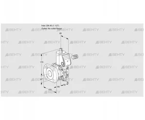 VAS240/-F/NW (88028407) Газовый клапан Kromschroder