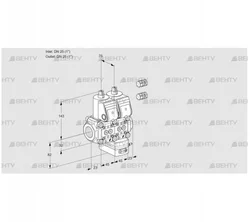 VCV1E25R/25R05NVKWR3/PPPP/PPPP (88100488) Клапан с регулятором соотношения Kromschroder