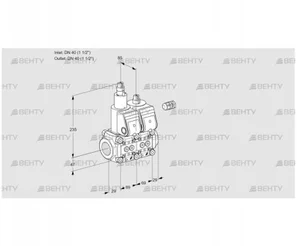 VCS2E40R/40R05LNWR/PPPP/PPPP (88104910) Сдвоенный газовый клапан Kromschroder