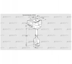 IBHS65W01A/40A3DR10 (88303705) Дроссельная заслонка Kromschroder