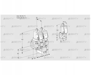 VCG1T25N/25N05NGAQGR/PPPP/PPBS (88106617) Клапан с регулятором соотношения Kromschroder