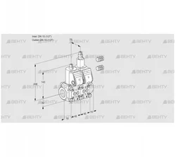 VCS1E15R/15R05NLKR3/PPPP/PPPP (88104380) Сдвоенный газовый клапан Kromschroder