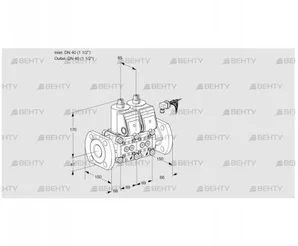 VCS2E40F/40F05NNKR3/PPPP/PPPP (88101363) Сдвоенный газовый клапан Kromschroder