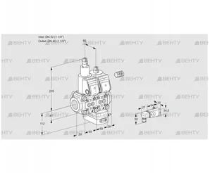 VCG2E32R/40R05LGEWR/3--2/MMMM (88103289) Клапан с регулятором соотношения Kromschroder