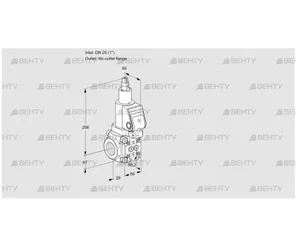 VAS2T25/-N/LQGR (88024200) Газовый клапан Kromschroder