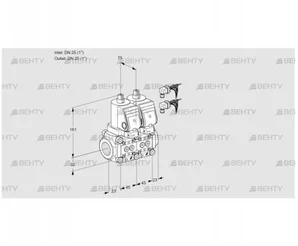 VCS1E25R/25R05NNWSR8/PPPP/PPPP (88100758) Сдвоенный газовый клапан Kromschroder