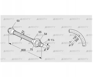 ES 40RA800 (03263064) Шланг из нержавеющей стали Kromschroder