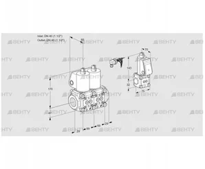 VCS2E40R/40R05NNWL/PPZS/PPPP (88102926) Сдвоенный газовый клапан Kromschroder