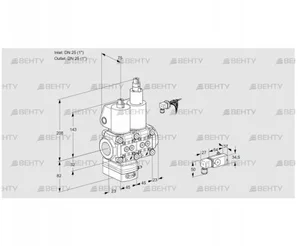 VCD1E25R/25R05D-25LWL/PPPP/2-PP (88103011) Регулятор давления Kromschroder