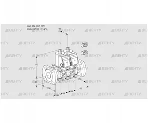 VCS2E40F/40F05NNQR3/PPPP/PPPP (88100117) Сдвоенный газовый клапан Kromschroder