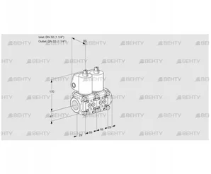 VCS2E32R/32R05NNWL/PPPP/PPPP (88104166) Сдвоенный газовый клапан Kromschroder