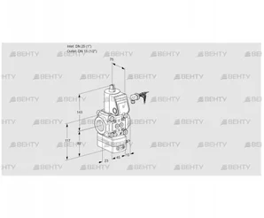 VAD125/15R/NW-50B (88021185) Газовый клапан с регулятором давления Kromschroder