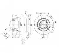 Центробежный вентилятор ebmpapst R3G250RNB502