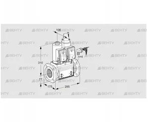 VCS665F05NLWSRB/PPPP/PPPP (88204549) Сдвоенный газовый клапан Kromschroder