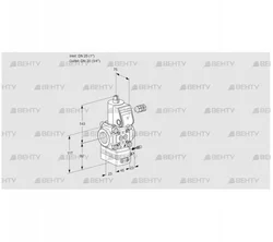 VAG125/20R/NWAE (88004334) Газовый клапан с регулятором соотношения Kromschroder