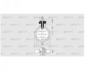 DKR 20Z03F450D (03149205) Дроссельная заслонка Kromschroder