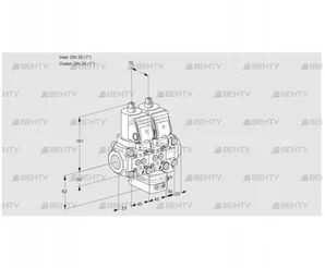 VCH1E25R/25R05NHEVWGR/PPPP/PPPP (88107683) Клапан с регулятором расхода Kromschroder