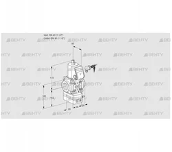 VAD240R/NW-100A (88034624) Газовый клапан с регулятором давления Kromschroder