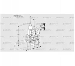 VCV1E15R/15R05LVKWR6/PPPP/PPPP (88107618) Клапан с регулятором соотношения Kromschroder