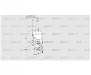 VAS2T50/-N/NQGL (88018442) Газовый клапан Kromschroder