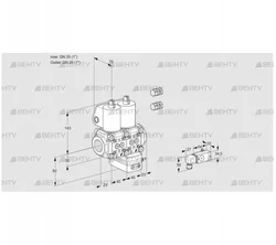 VCG1E25R/25R05NGEWL3/PPPP/2-PP (88106651) Клапан с регулятором соотношения Kromschroder