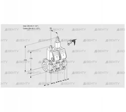 VCS2E40R/40R05NLWR3/PPPP/PPPP (88104385) Сдвоенный газовый клапан Kromschroder