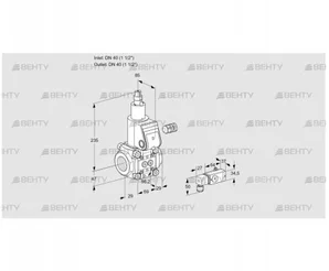 VAS240R/LW (88033047) Газовый клапан Kromschroder