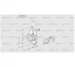 VAD125R/NW-100A (88006356) Газовый клапан с регулятором давления Kromschroder