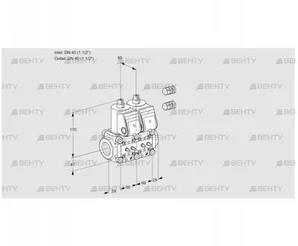 VCS2E40R/40R05NNWR3/MMMM/MMMM (88104830) Сдвоенный газовый клапан Kromschroder