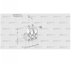 VCS2E40R/40R05NNWR/PPPP/PPPP (88100871) Сдвоенный газовый клапан Kromschroder