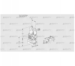 VAD1-/25R/NW-100A (88005804) Газовый клапан с регулятором давления Kromschroder