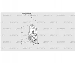 VAS2T-/40N/NQGR (88019166) Газовый клапан Kromschroder