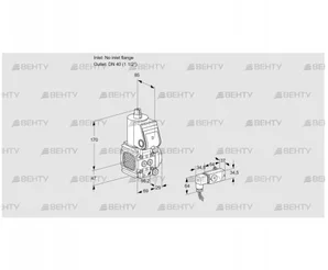 VAS2T-/40N/NW (88018930) Газовый клапан Kromschroder