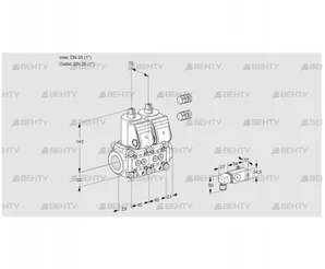 VCS1E25R/25R05NNWR3/PPPP/2--1 (88107346) Сдвоенный газовый клапан Kromschroder