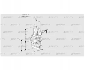 VAD125R/NWGR-25A (88032578) Газовый клапан с регулятором давления Kromschroder