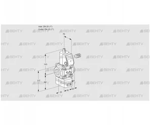 VAD125R/NK-100A (88005856) Газовый клапан с регулятором давления Kromschroder