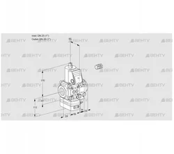 VAH2E25R/25R05HEVQR/PP/PP (88104482) Клапан с регулятором расхода Kromschroder