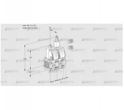 VCS1E15R/10R05FNLWR3/PPPP/PPPP (88105833) Сдвоенный газовый клапан Kromschroder