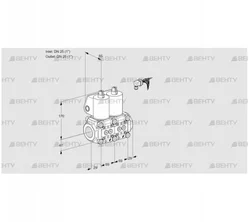 VCS2E25R/25R05NNWL3/PPPP/MMMM (88106421) Сдвоенный газовый клапан Kromschroder