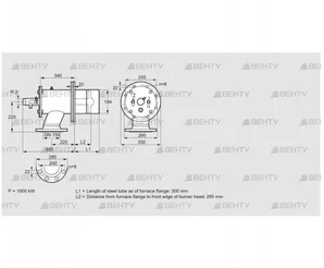 ZIO 200RB-300/285-(20)D (84199216) Газовая горелка Kromschroder