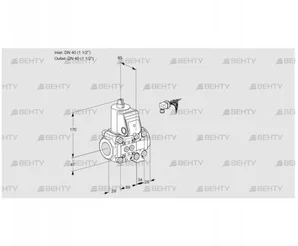 VAS2E40R/40R05NVWR/PP/PP (88103123) Газовый клапан Kromschroder