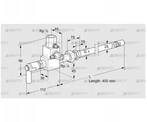 ZMI 25G400R (84234046) Пилотная горелка Kromschroder