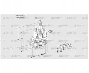 VCS1E25R/25R05NLWGR/-4PP/PPPP (88104169) Сдвоенный газовый клапан Kromschroder