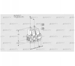 VCS2E25R/40R05FNNVWR3/PPPP/PPPP (88101757) Сдвоенный газовый клапан Kromschroder